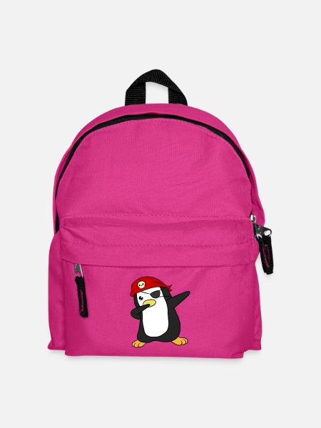 Pirat Pinguin Piraten - Kinder Rucksack - Fuchsia