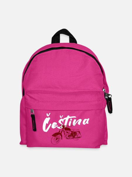 Tschechisches Oldtimer Motorrad - Kinder Rucksack - Fuchsia