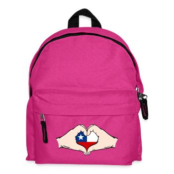 Chile Herzform mit Hände - Kinder Rucksack - Fuchsia - Vorne