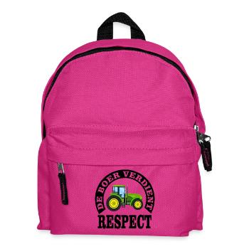 Farmers deserve respect - Kids' Backpack - fuchsia - Front