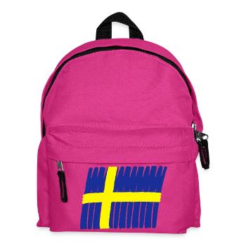 Sweden flag paint - Kinder Rucksack - Fuchsia - Vorne