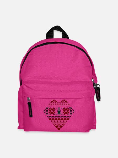 Weihnachtsherz Christmas - Kinder Rucksack - Fuchsia