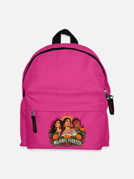 Mujeres Fuertes: Blütenkraft - Kinder Rucksack - Fuchsia