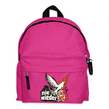 Nie wieder ist jetzt Friedenstaube Demokratie - Kinder Rucksack - Fuchsia - Vorne