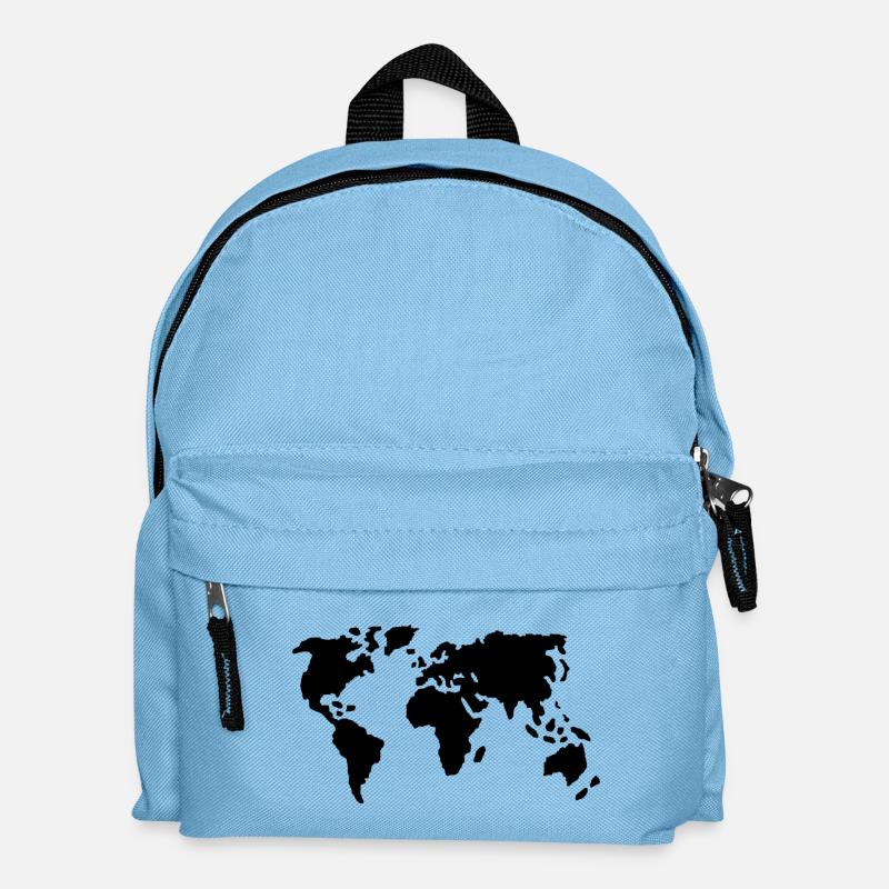 Welt - Kinder Rucksack - Hellblau