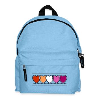 Cœurs lesbiennes lesbiennes - Sac à dos Enfant - bleu clair - Devant