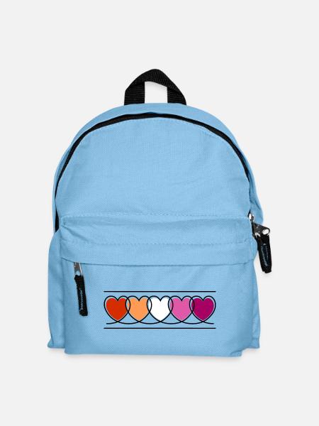 Lesben Lesbe Herzen - Kinder Rucksack - Hellblau