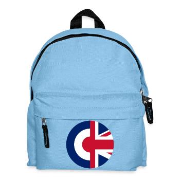 Britische Mods - Kinder Rucksack - Hellblau - Vorne