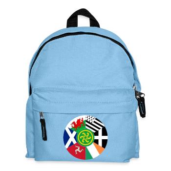 Celtic Nations Flags, Pan Celtic, Wales, Scotland - Kids' Backpack - light blue - Front