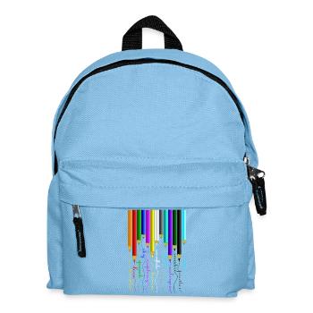 Stifte Buntstifte Holzstifte Malstifte Filzstifte - Kinder Rucksack - Hellblau - Vorne