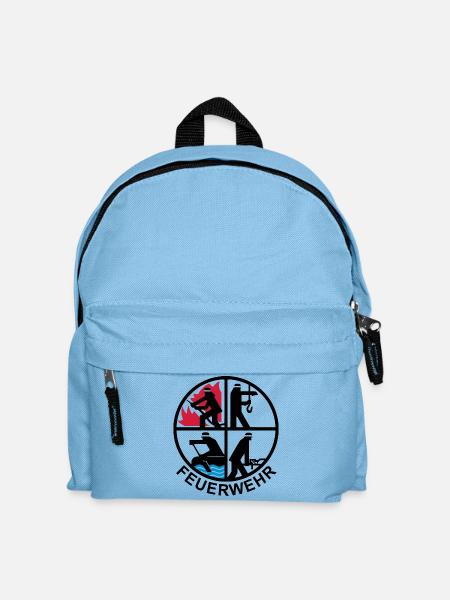 Feuerwehr 4 Logo 1 - Kinder Rucksack - Hellblau