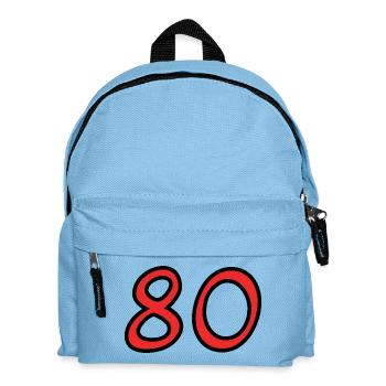 80. 80 JAHRE. 80-JÄHRIGES JUBILÄUM. 80. GEBURTSTAG. - Kinder Rucksack - Hellblau - Vorne