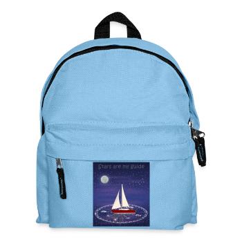 Sterne sind mein Wegweiser - Kinder Rucksack - Hellblau - Vorne