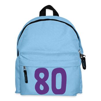 80. 80 JAHRE. 80-JÄHRIGES JUBILÄUM. 80. GEBURTSTAG. - Kinder Rucksack - Hellblau - Vorne