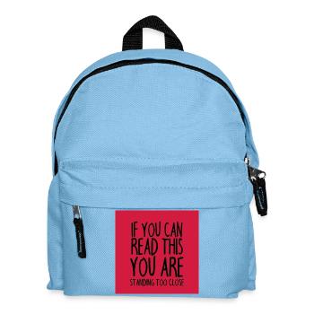 Mundschutz lustig Spruch - lustige Sprüche - Kinder Rucksack - Hellblau - Vorne