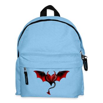 Herz Teufel Satan Luzifer Engel - Kinder Rucksack - Hellblau - Vorne