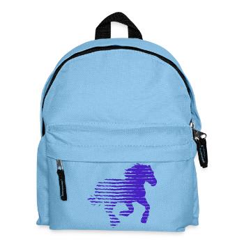 PFERD. FOHLEN. STUTE. TIER. TIERE. NATUR. - Kinder Rucksack - Hellblau - Vorne