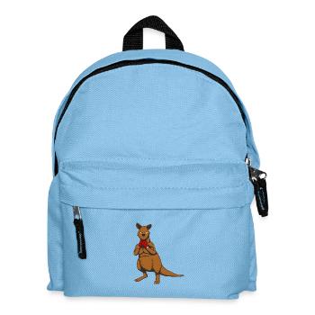 Boxendes Kanguru Boxerkanguru Känguru Boxen - Kinder Rucksack - Hellblau - Vorne