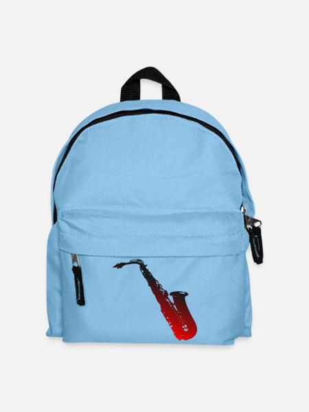 Saxophon - Kinder Rucksack - Hellblau
