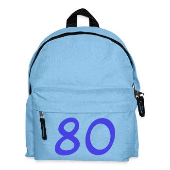 80. 80 JAHRE. 80-JÄHRIGES JUBILÄUM. 80. GEBURTSTAG. - Kinder Rucksack - Hellblau - Vorne