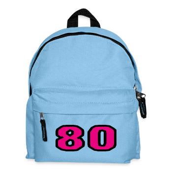 80. 80 JAHRE. 80-JÄHRIGES JUBILÄUM. 80. GEBURTSTAG. - Kinder Rucksack - Hellblau - Vorne
