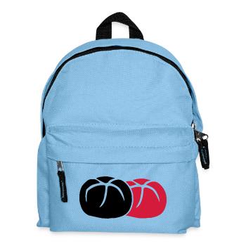 2 Broetchen 3farbig - Kinder Rucksack - Hellblau - Vorne