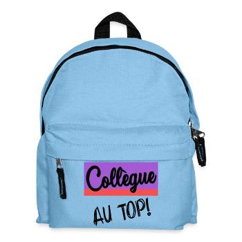 COLLEAGUE. START. EMPLOYMENT. HUMOR. MANAGER. CHIEF - Kids' Backpack - light blue - Front