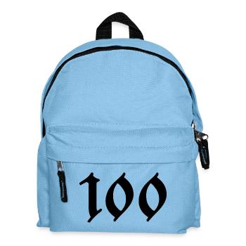 100. 100 YEARS. 100th ANNIVERSARY. BIRTHDAY 100 - Kids' Backpack - light blue - Front