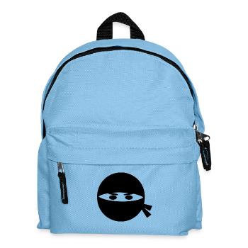 Ninja Kopf - Kinder Rucksack - Hellblau - Vorne