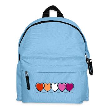 Cœurs lesbiennes lesbiennes - Sac à dos Enfant - bleu clair - Devant