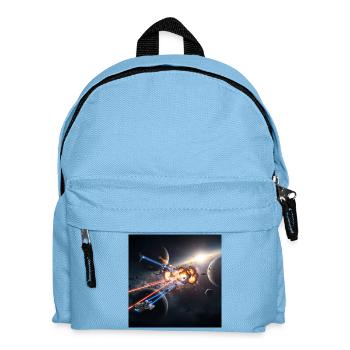 Futuristische Raumfahrt-Illusion - Kinder Rucksack - Hellblau - Vorne
