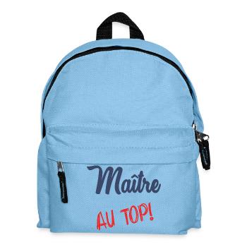MASTER AT THE TOP - Kids' Backpack - light blue - Front