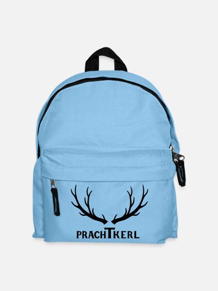 Prachtkerl Hirschgeweih Geschenk - Idee - Kinder Rucksack - Hellblau