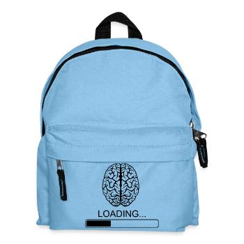 Brain Sprüche Spruch lustig witzig Breakfast Witz - Kinder Rucksack - Hellblau - Vorne