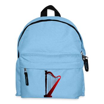 Harfe - Kinder Rucksack - Hellblau - Vorne