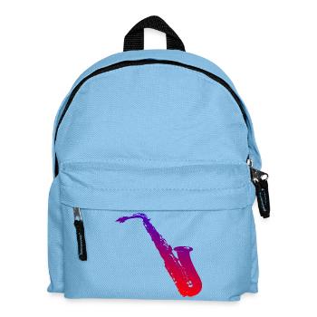 Saxophon - Kinder Rucksack - Hellblau - Vorne