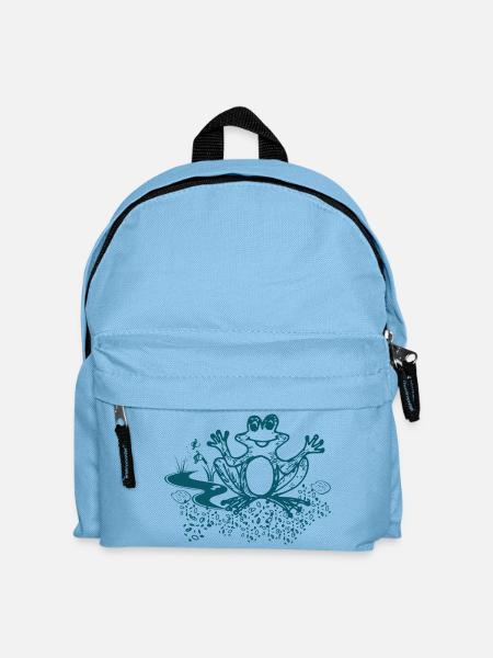 Süßer Frosch - Kinder Rucksack - Hellblau