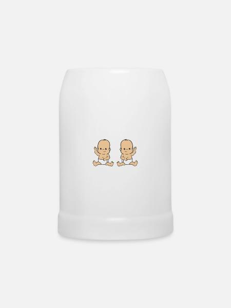 Twin Babys - Bierkrug - Weiß