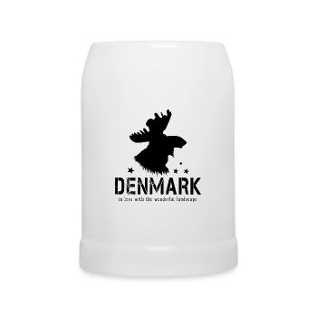 Dänemark Danmark Elch - Bierkrug - Weiß - Vorne