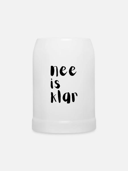 Nee is klar - Bierkrug - Weiß