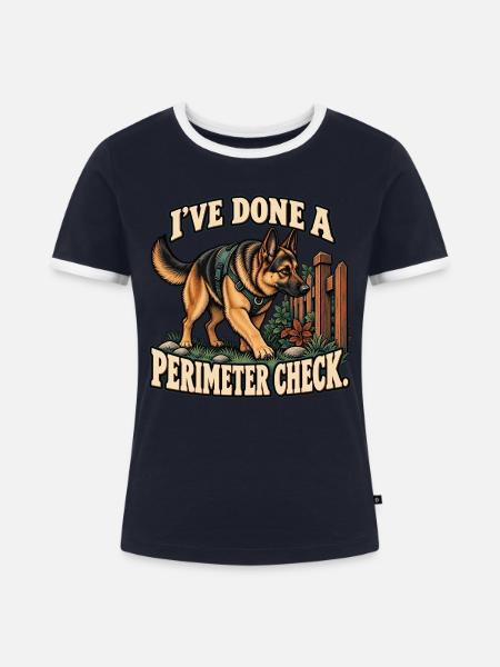 Deutsche Schäferhund-Patrouille - Frauen Kontrast-T-Shirt - Navy/Weiß