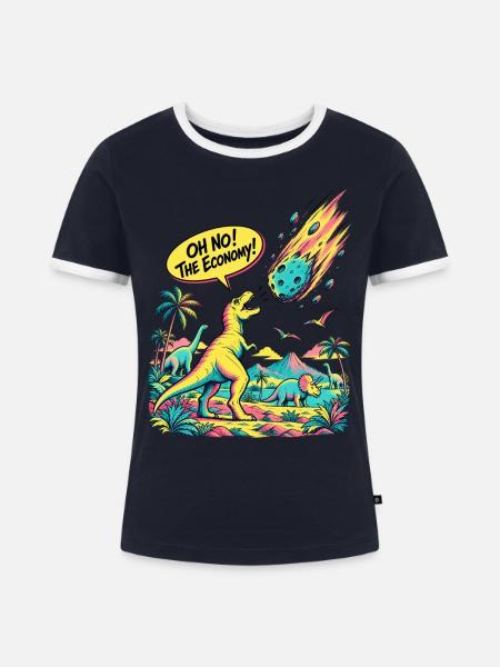 Prioritäten - Frauen Kontrast-T-Shirt - Navy/Weiß 