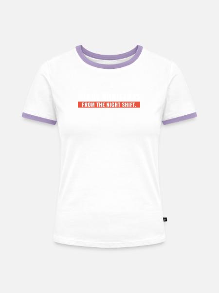 Frohe Weihnachten aus der Nachtschicht - Frauen Kontrast-T-Shirt -