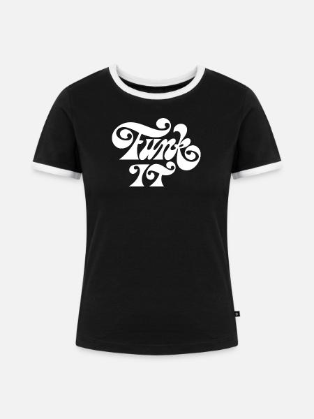 Funk It - Frauen Kontrast-T-Shirt - Schwarz/Weiß