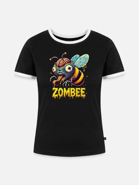 Zombee - Frauen Kontrast-T-Shirt -