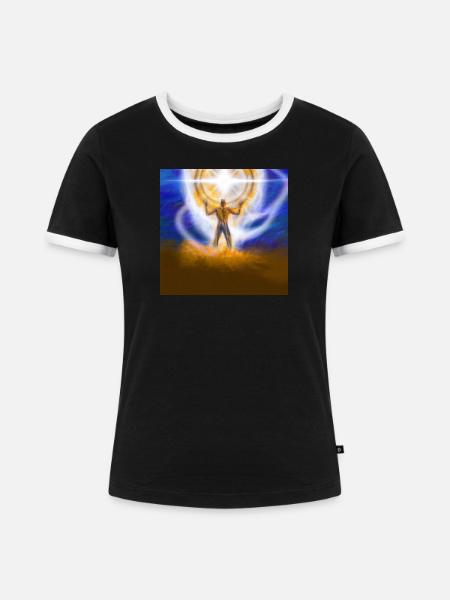 Unendlichkeit - Frauen Kontrast-T-Shirt - Schwarz/Weiß
