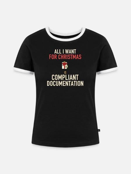 Konforme Dokumentation – Pharma Gift - Frauen Kontrast-T-Shirt - Schwarz/Weiß