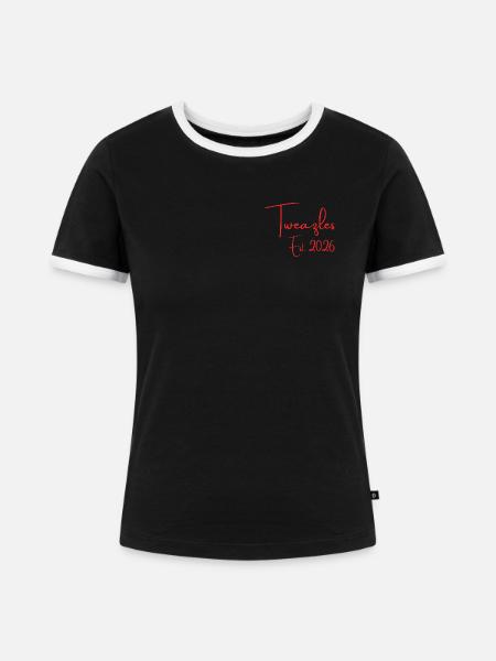 Tweazles Est. 2026 - Frauen Kontrast-T-Shirt - Schwarz/Weiß