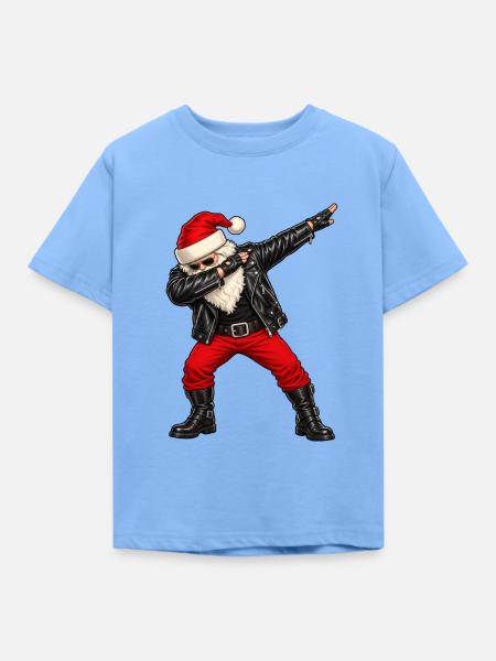 Weichnachten / Weichnachtsmann / Santa Dab - Kinder T-Shirt - Himmelblau