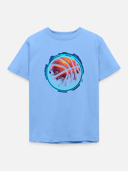 Basketball Ball Steamwave - Kinder T-Shirt - Himmelblau
